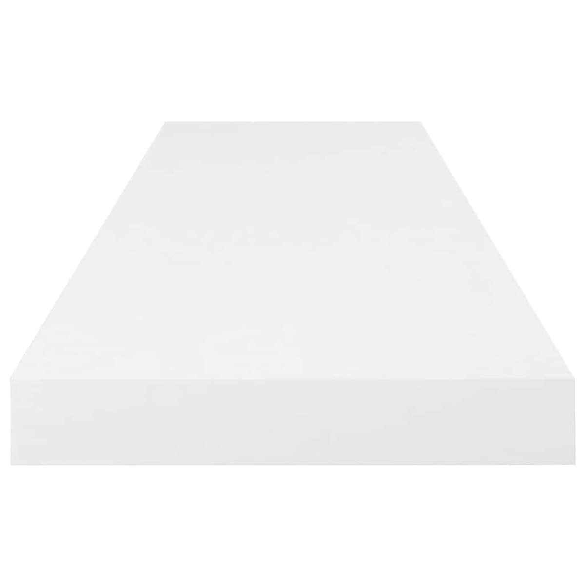vidaXL Półki ścienne, 4 szt, wysoki połysk, białe, 80x23,5x3,8 cm, MDF