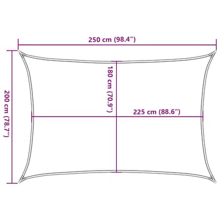 vidaXL Żagiel przeciwsłoneczny, 160 g/m², antracytowy, 2x2,5 m, HDPE