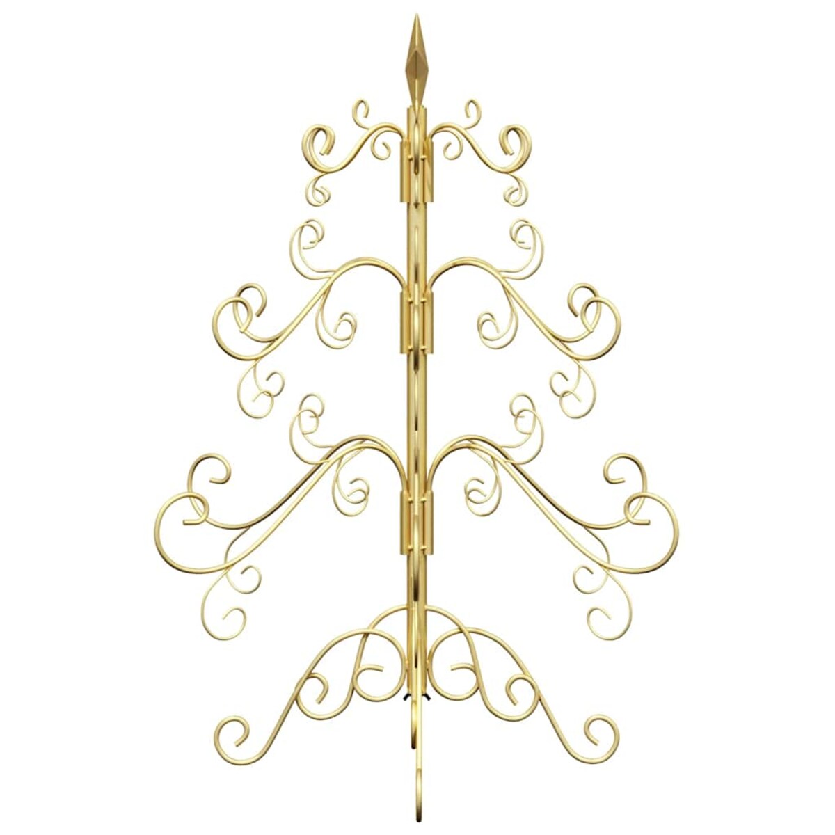 vidaXL Metalowa choinka świąteczna złoty 60 cm Stal Malowana Proszkowo