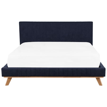 Łóżko tapicerowane 180 x 200 cm niebieskie TALENCE
