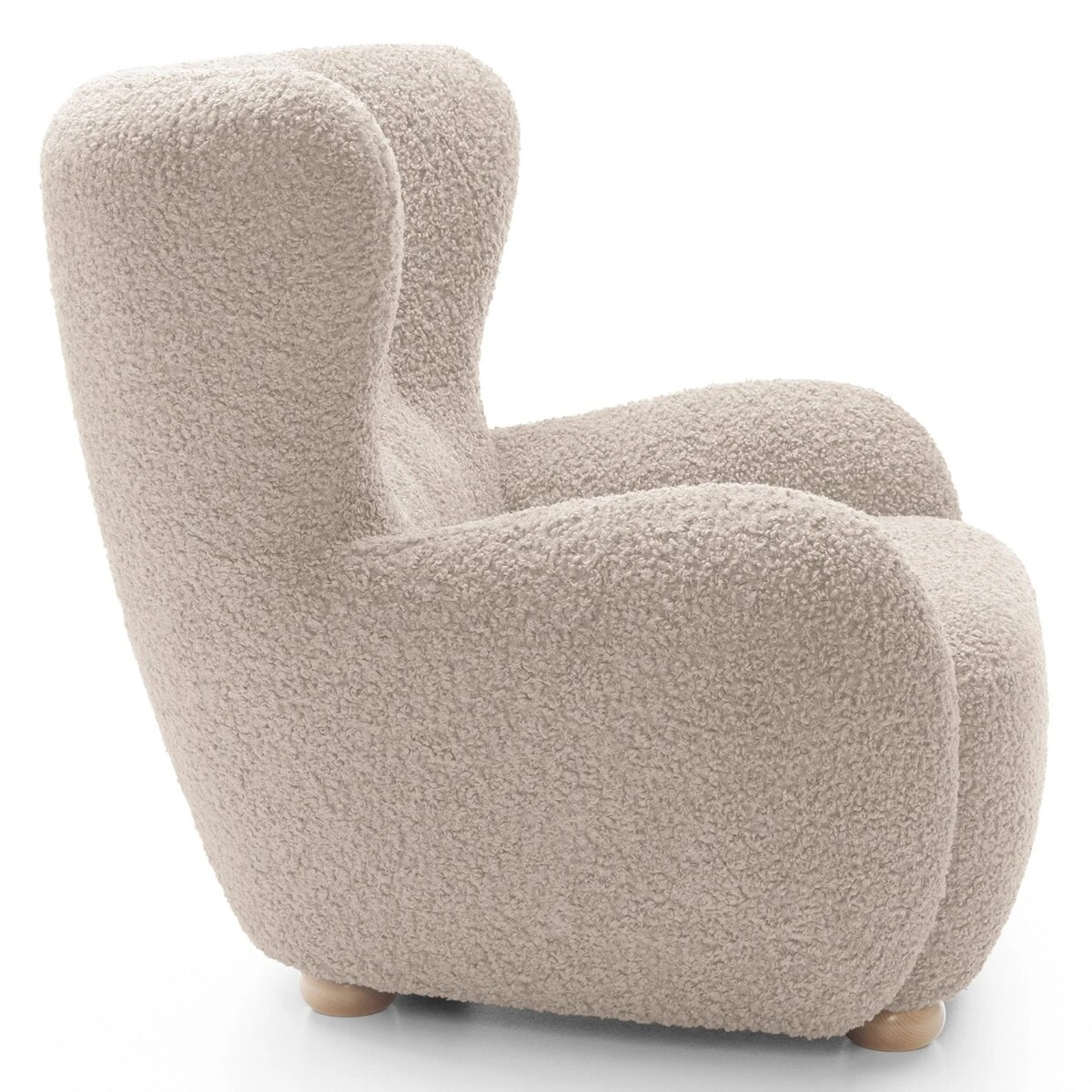 Fotel uszak boucle 91x88x100 cm POLTRONA beżowy
