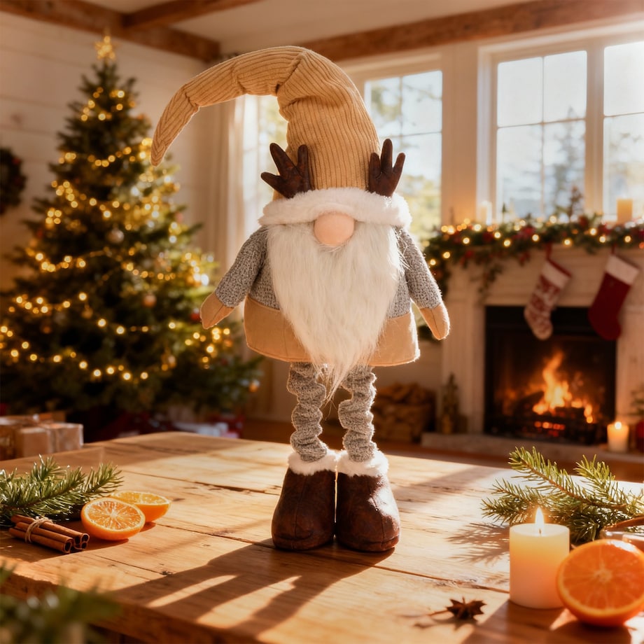 Skrzat świąteczny na teleskopowych nogach ozdoba na święta