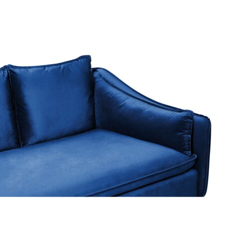 Sofa welurowa niebieska AURE