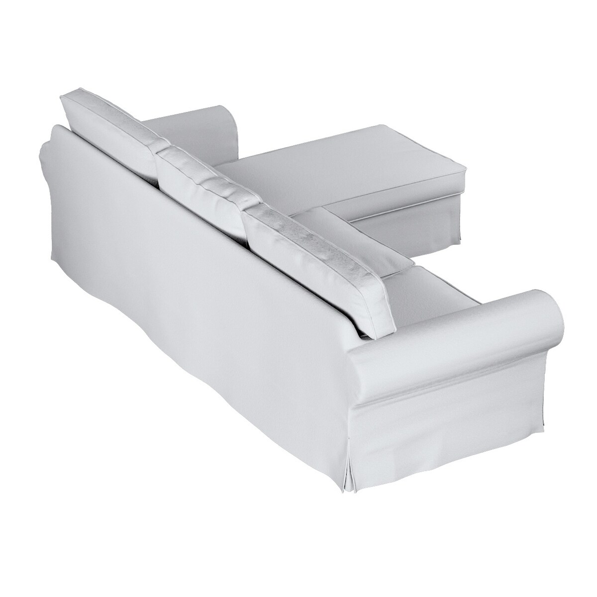 Pokrowiec na sofę Ektorp 2-osobową i leżankę, biała bukla, 252 x 163 x 88 cm, Boucle Teddy