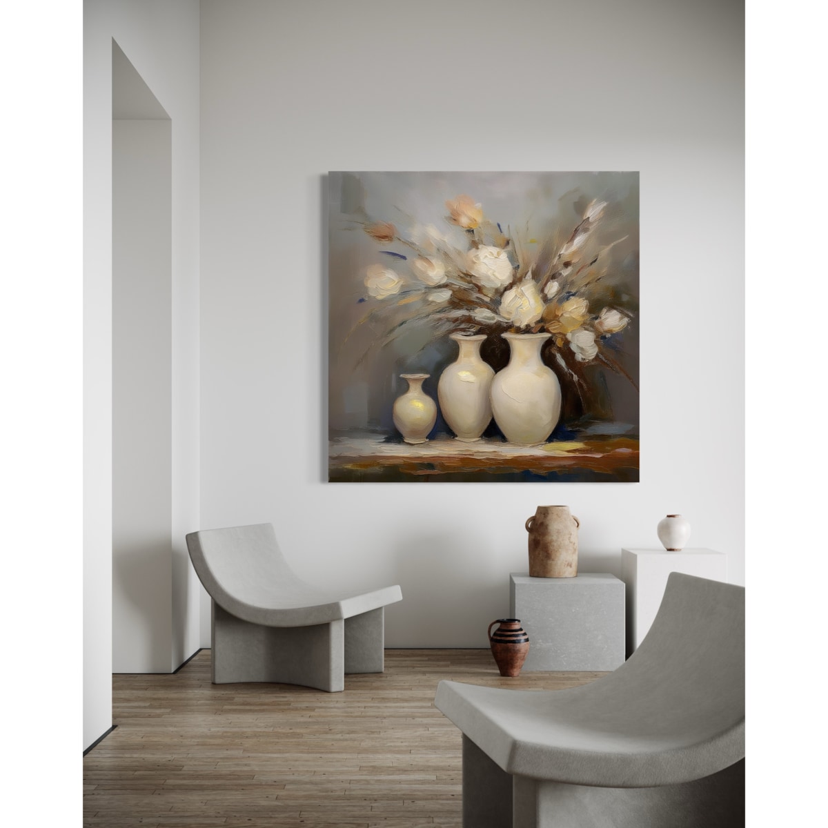 Martwa Natura Obrazy do kuchni jadalni salonu biura Bukiet kwiatów w wazonie w stylu Vintage 60x60