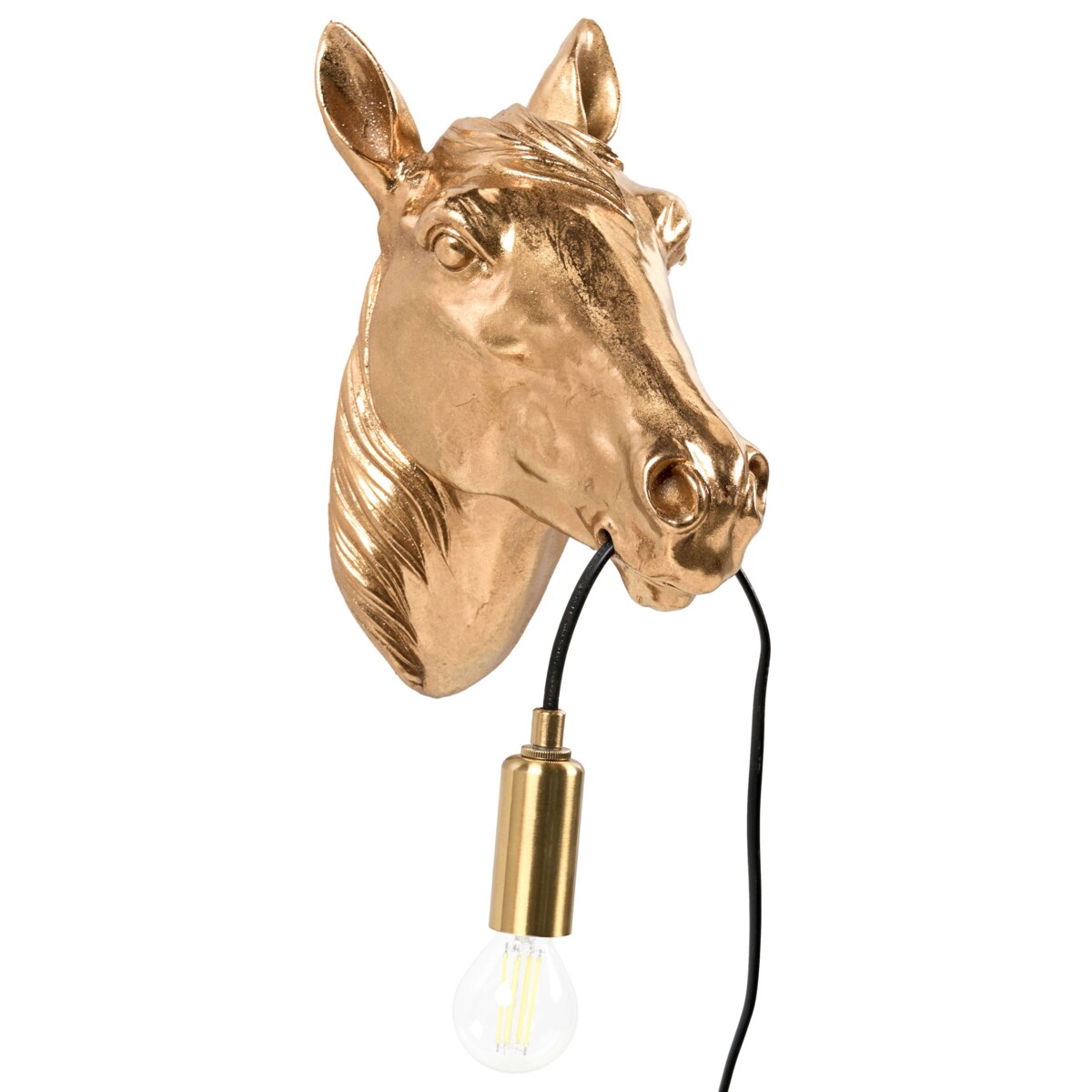 Lampa ścienna Koń PHILIPPE Złoty
