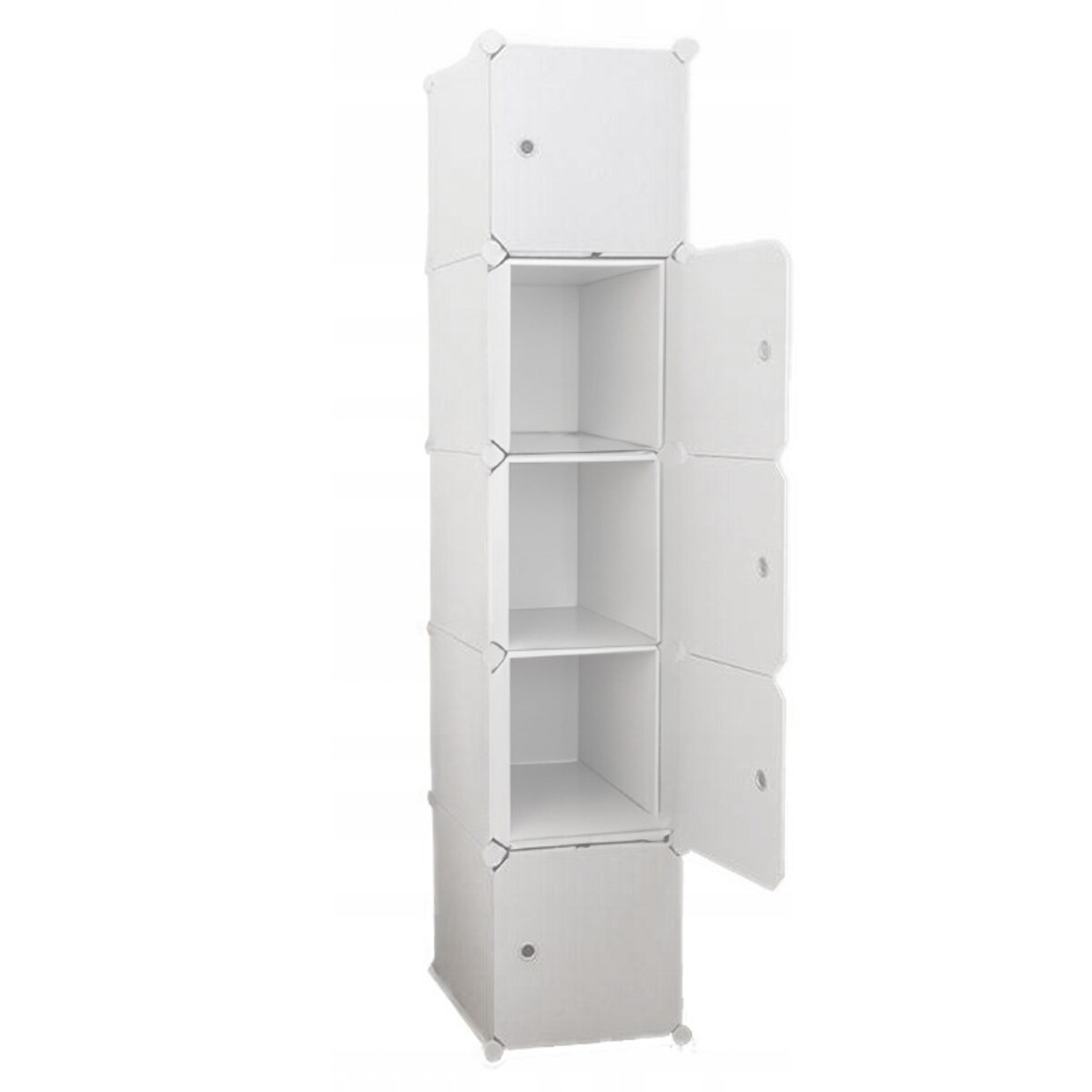 Szafa modułowa 5 półek regał szafka słupek garderoba ubraniowa biała 185 cm