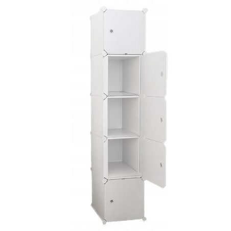 Szafa modułowa 5 półek regał szafka słupek garderoba ubraniowa biała 185 cm
