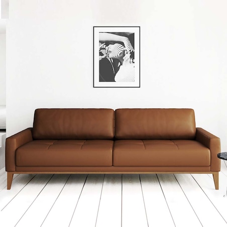 Sofa 3-osobowa Musso - brązowa vintage