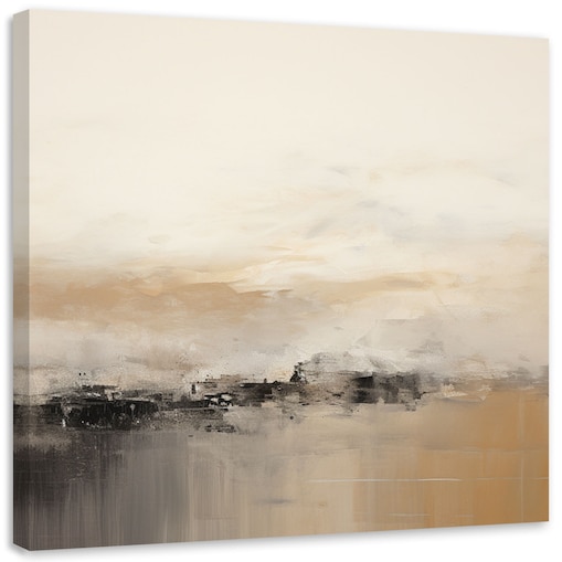 Abstrakcyjny Obraz do salonu sypialni kuchni biura loftu Tekstura Beżowy Złoty 60x60