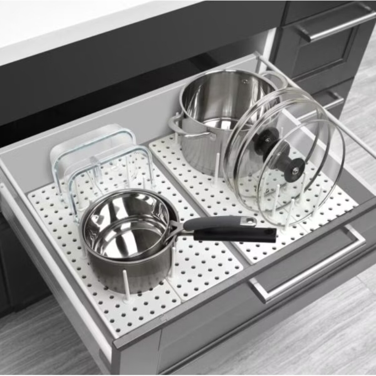 Zestaw 2 organizerów do szuflad (biały) Peggy Umbra