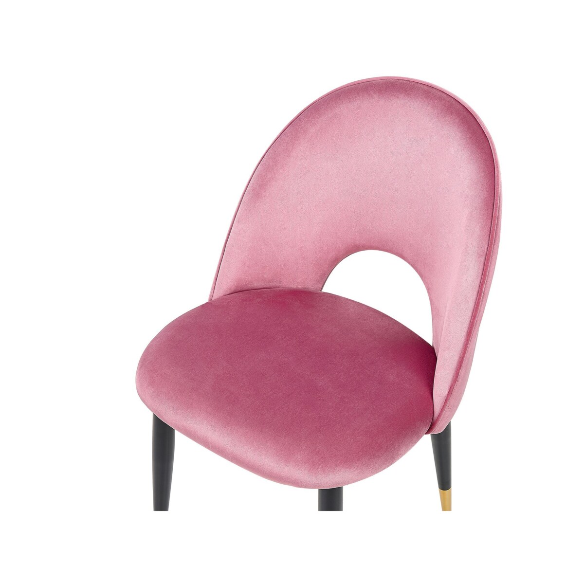 Zestaw 2 krzeseł do jadalni welurowy różowy MAGALIA