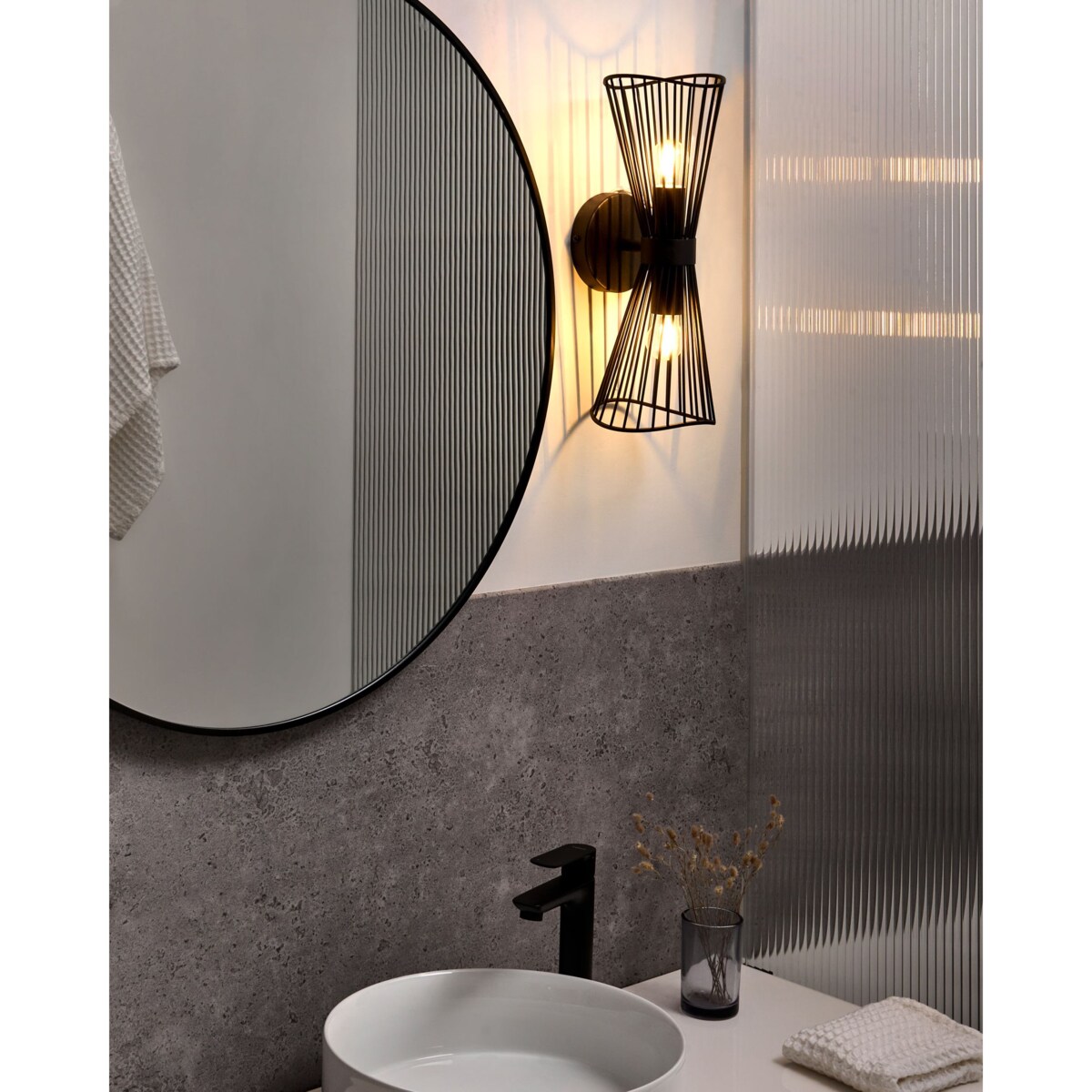 Lampa ścienna PARADA Metal Czarny