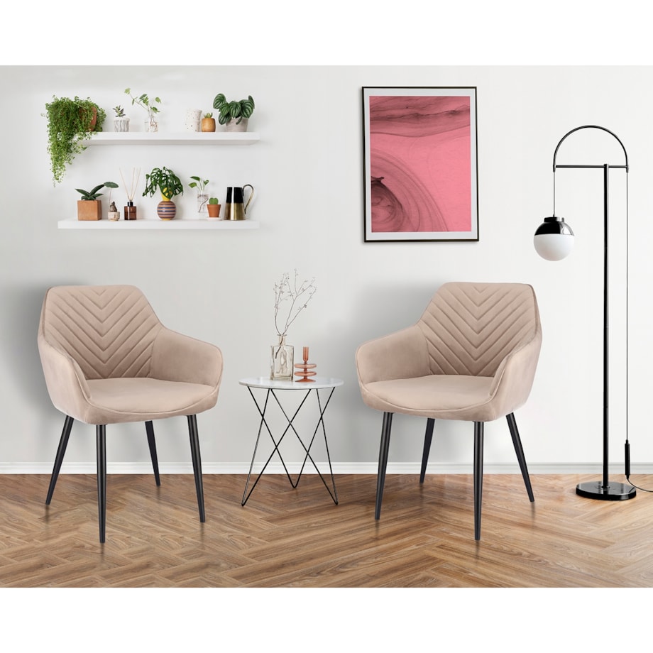 KRZESŁO welur TAPICEROWANE do jadalni PIKOWANE