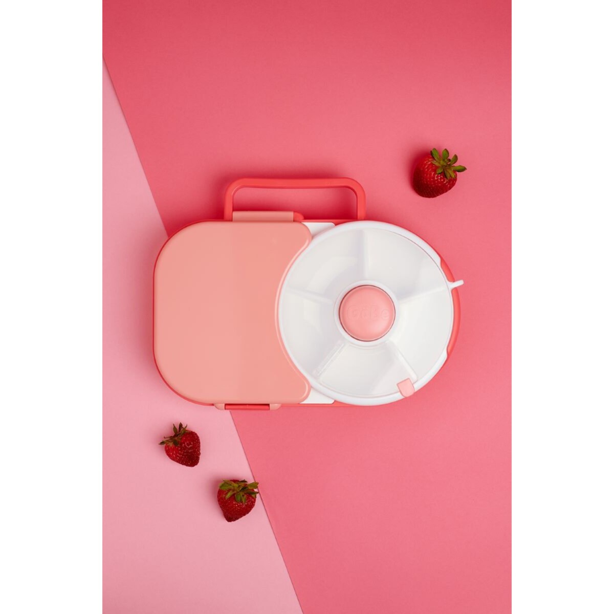 GOBE 2IN1 LUNCHBOX & SNACK SPINNER śniadaniówka dla dzieci, Watermelon Pink
