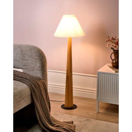 Lampa podłogowa ALIGIDE Drewno Naturalny