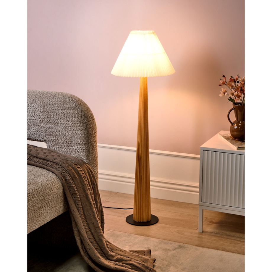 Lampa podłogowa ALIGIDE Drewno Naturalny