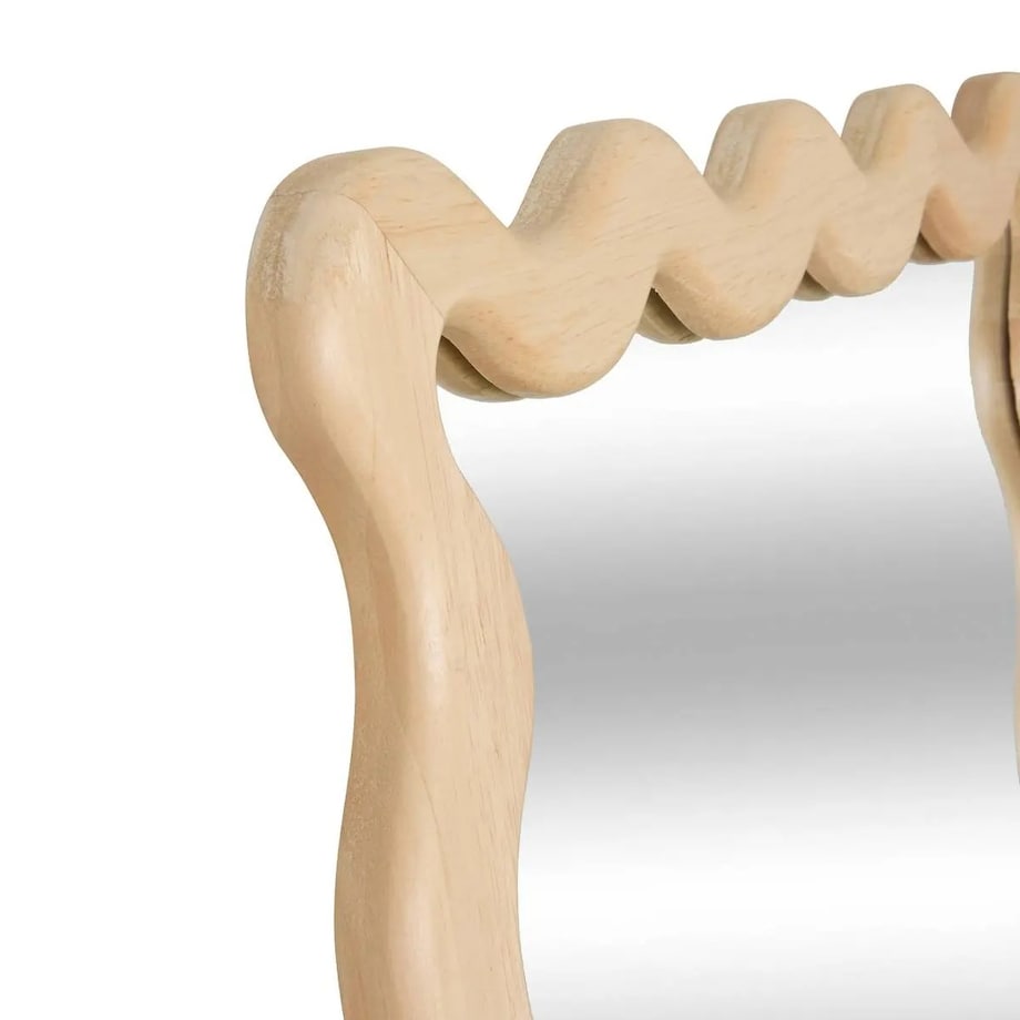 Lustro w falistej ramie, drewniane 180 cm, Brooke