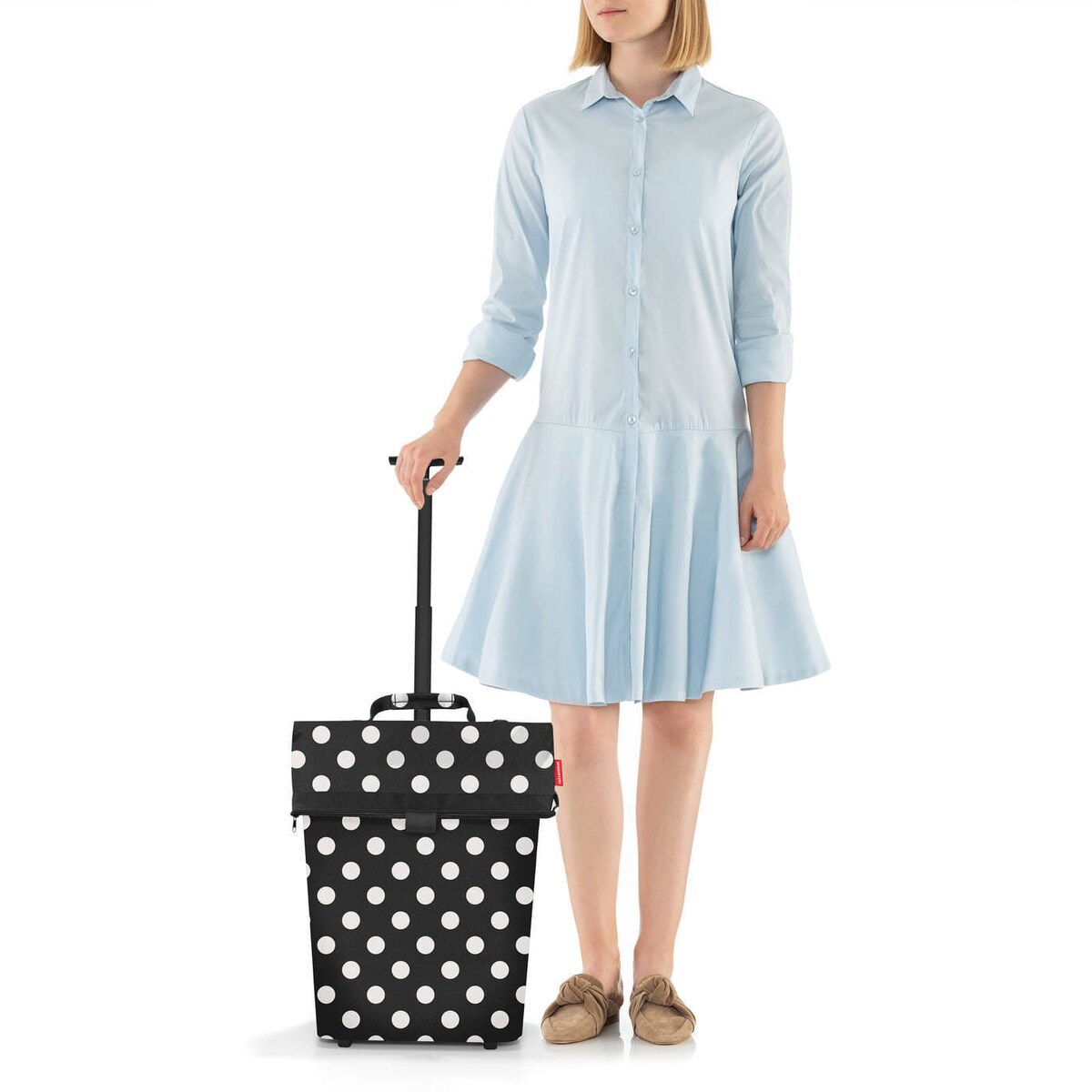 Wózek na zakupy TROLLEY M FRAME, dots white