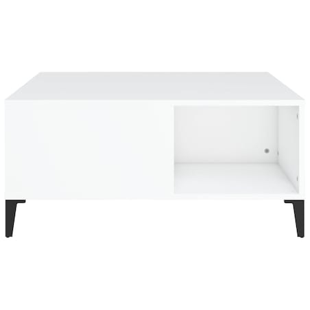 vidaXL Stolik kawowy, biały 80x80x36,5 cm, materiał drewnopochodny