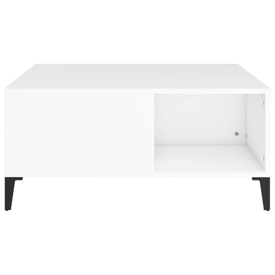 vidaXL Stolik kawowy, biały 80x80x36,5 cm, materiał drewnopochodny