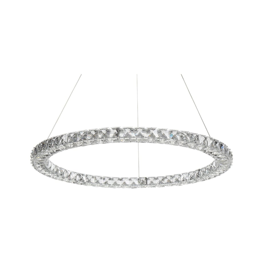 Lampa wisząca LED kryształowa srebrna MAGAT