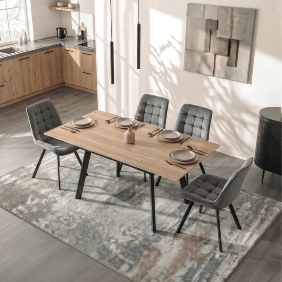 Stół ceramiczny rozkładany do jadalni dąb 90-150 cm LARES