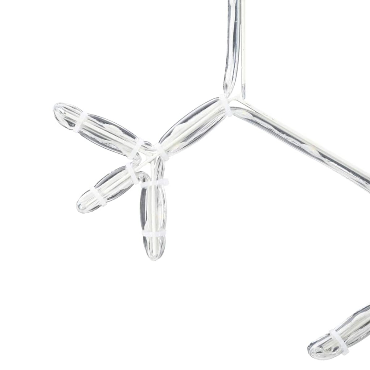 vidaXL Śnieżynka na Boże Narodzenie Ciepła biel 45 x 38 cm PVC