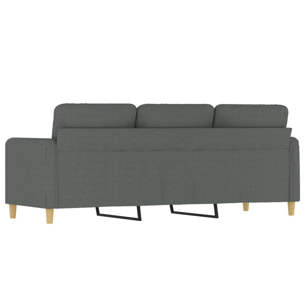 vidaXL Sofa 3-osobowa, ciemnoszara, 180 cm, tapicerowana tkaniną