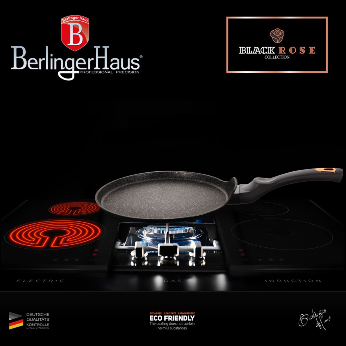 Patelnia do naleśników 25cm BERLINGER HAUS Black Rose