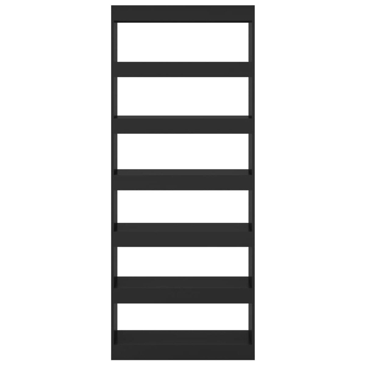 vidaXL Regał na książki/przegroda, czarny, 80x30x198 cm