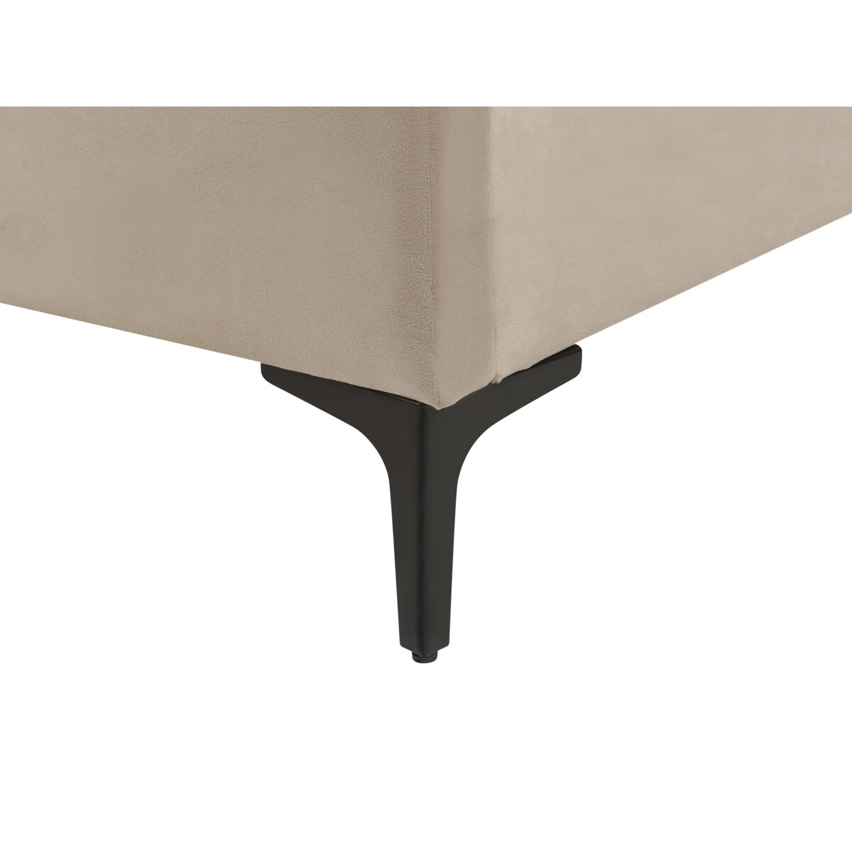 Łóżko Welur SUZETTE 160 x 200 cm Beżowy