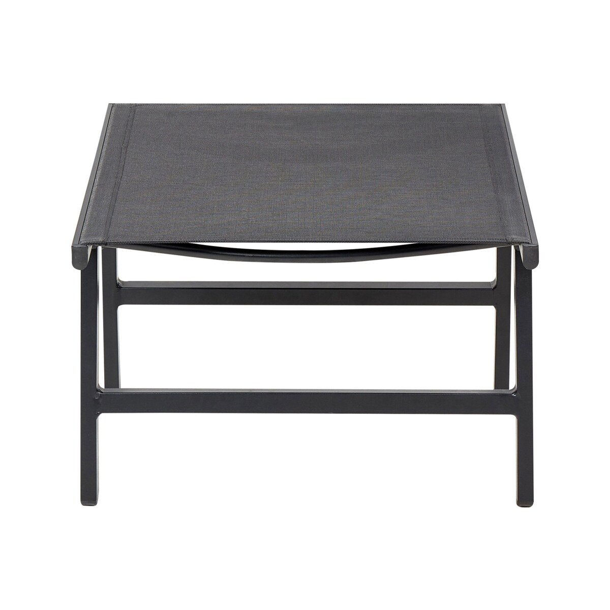 Zestaw 2 krzeseł ogrodowych z podnóżkami czarny MARCEDDI