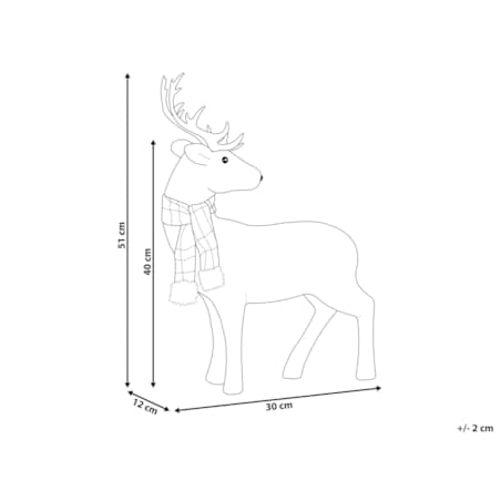 Figurka dekoracyjna renifer 51 cm biała MUSTOLA