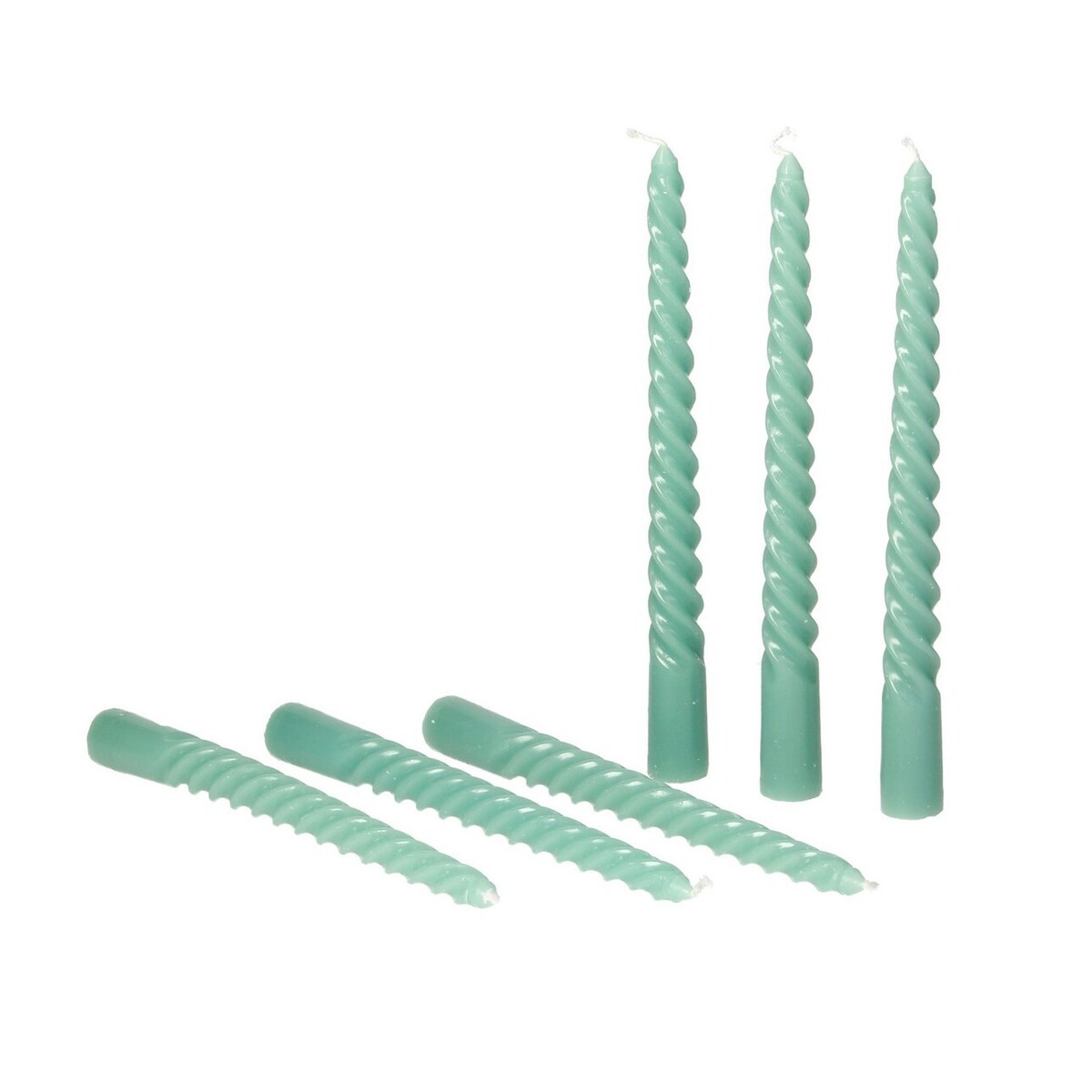 Zestaw świec Pazzo 6szt. green, 2 x 20 cm