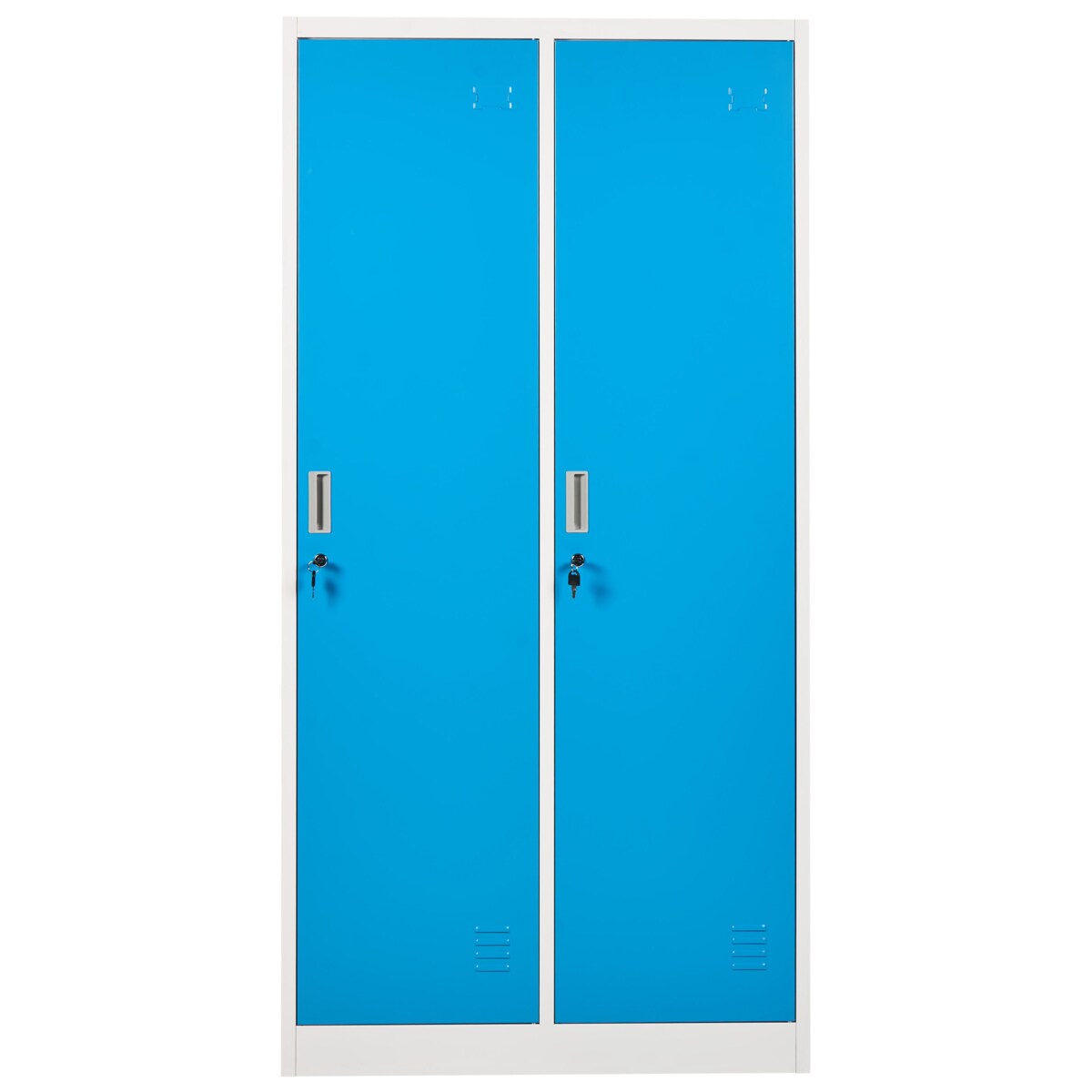 Szafa socjalna ubraniowa dwudrzwiowa ATHLETE Metal Biały/ niebieski