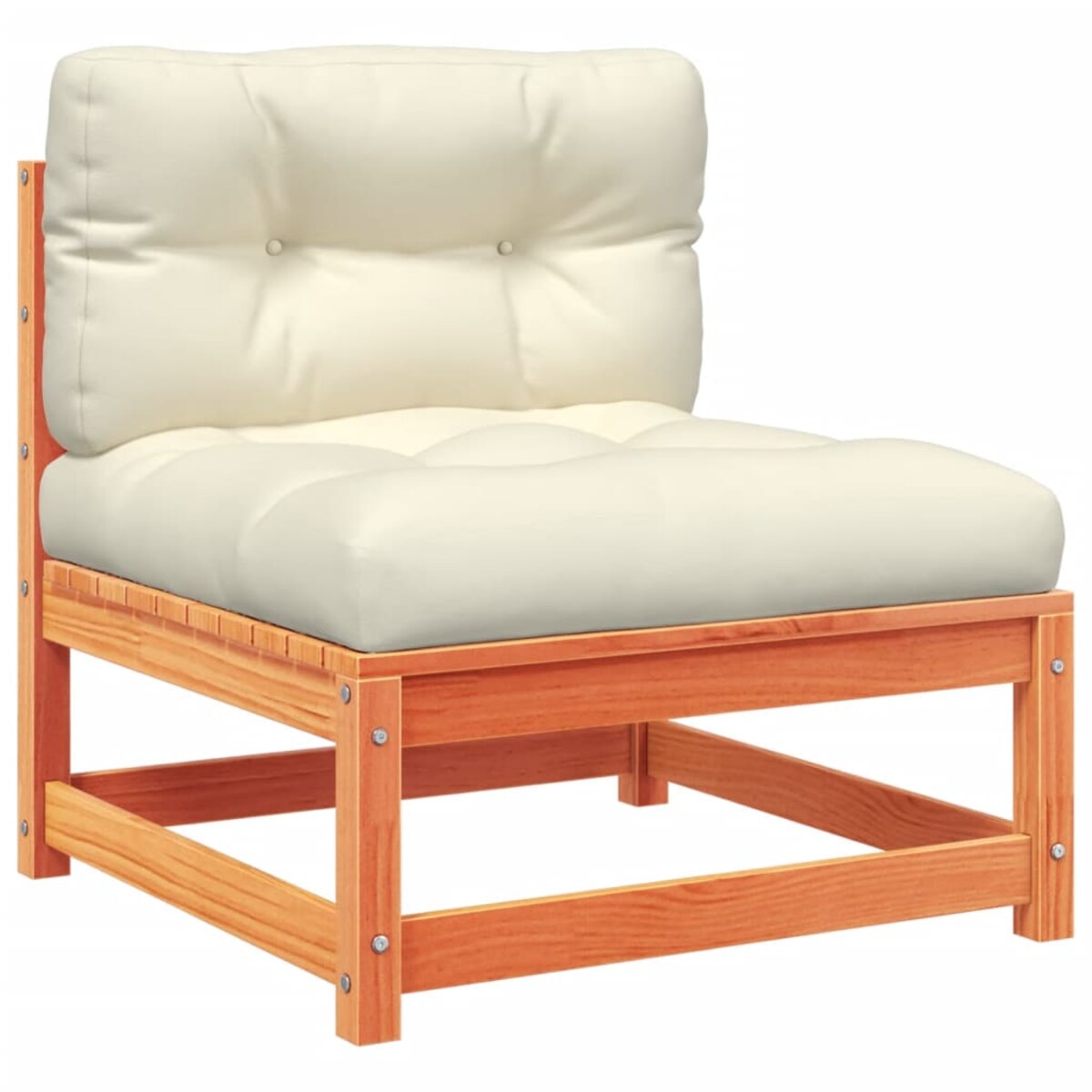 vidaXL 3-cz zestaw mebli ogrodowych z poduszkami, woskowy brąz, sosna