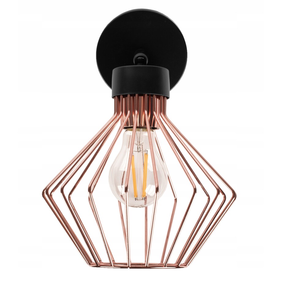Lampa Kinkiet Ścienny Metalowy Loft Rose Black
