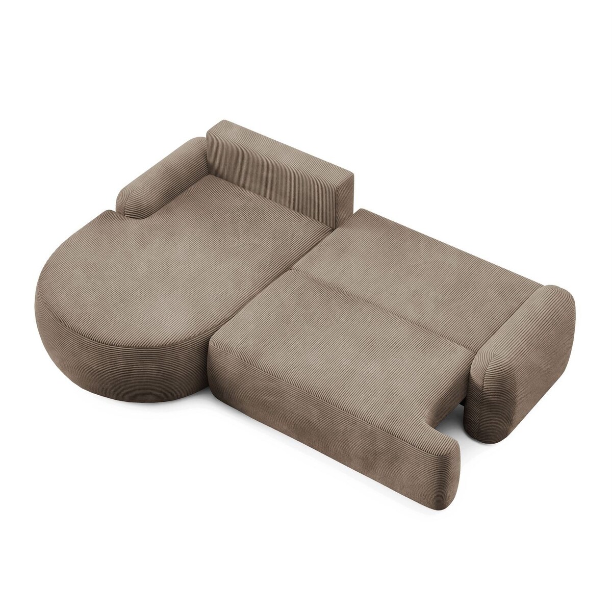 Zaokrąglony narożnik CLEO II z funkcją spania, wersja lewa, Poso 02