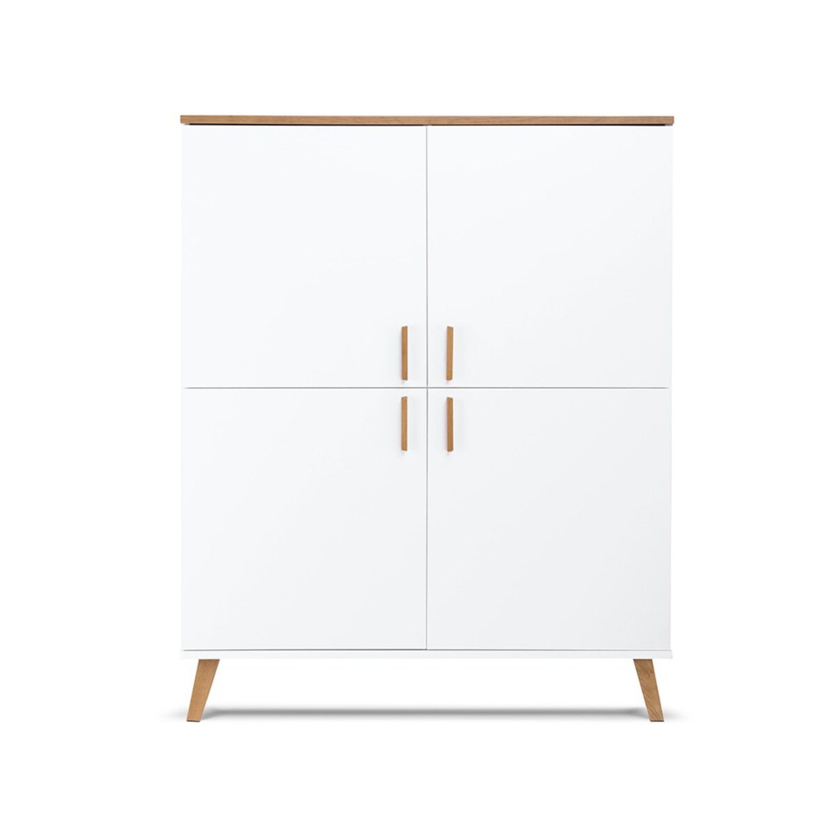 KONSIMO FRISK Biała komoda do salonu w stylu skandynawskim