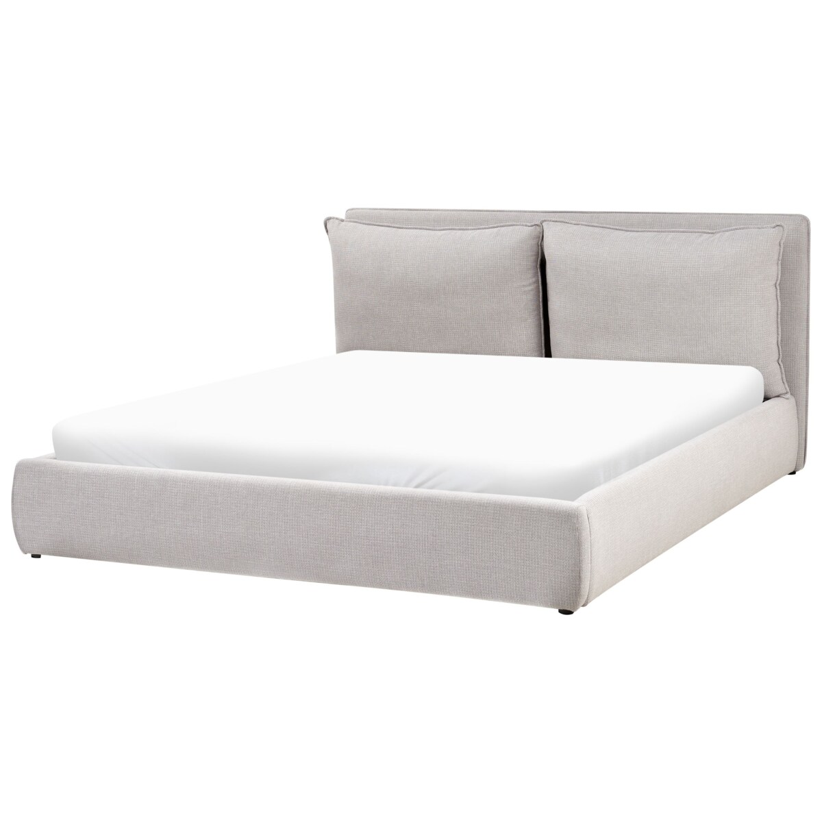 Łóżko z pojemnikiem BAJONNA 180 x 200 cm Jasnoszary