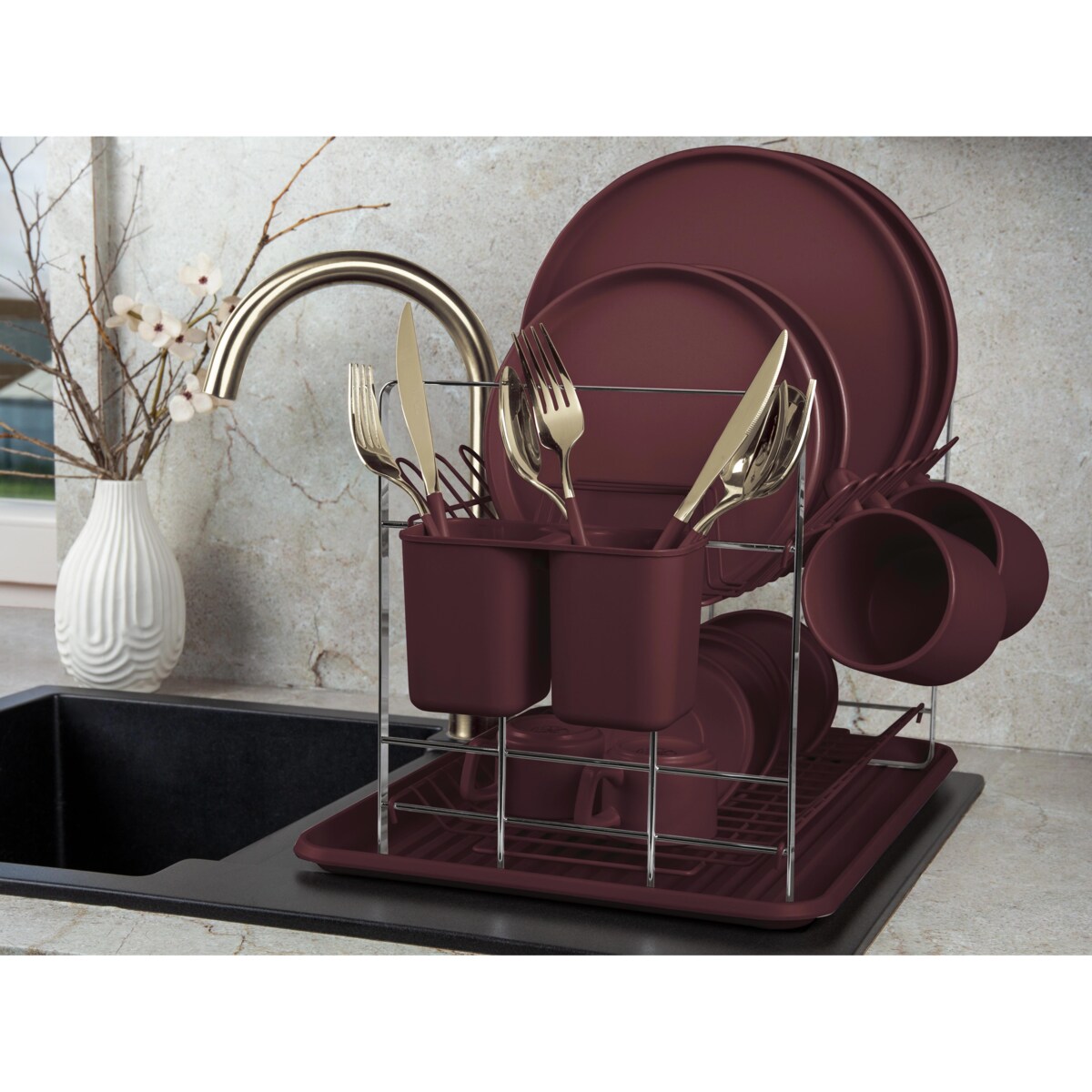 Suszarka do naczyń z ociekaczem BerlingerHaus Leonardo BH-8594