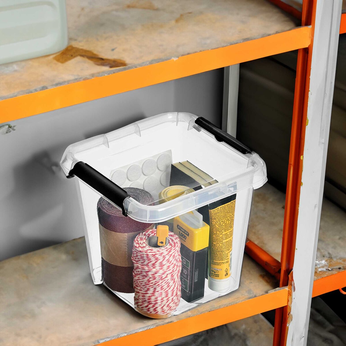 Pojemnik Plastikowy Pudełko Z Pokrywą Pudło Box Do Przechowywania 4L