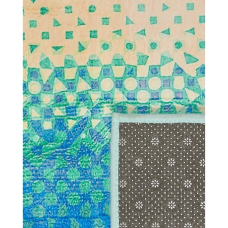 Dywan 80 x 150 cm niebiesko-zielony SUSUZ