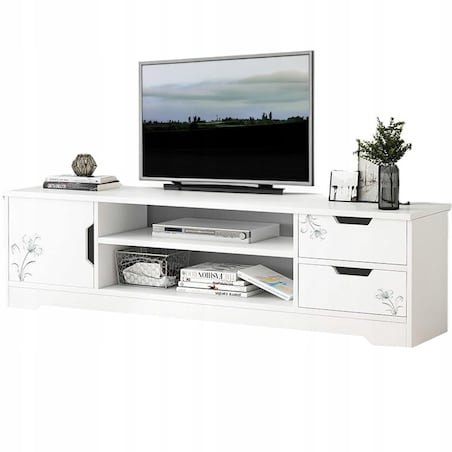 Stolik szafka rtv pod telewizor komoda biała TV stojąca nowoczesna 120 cm