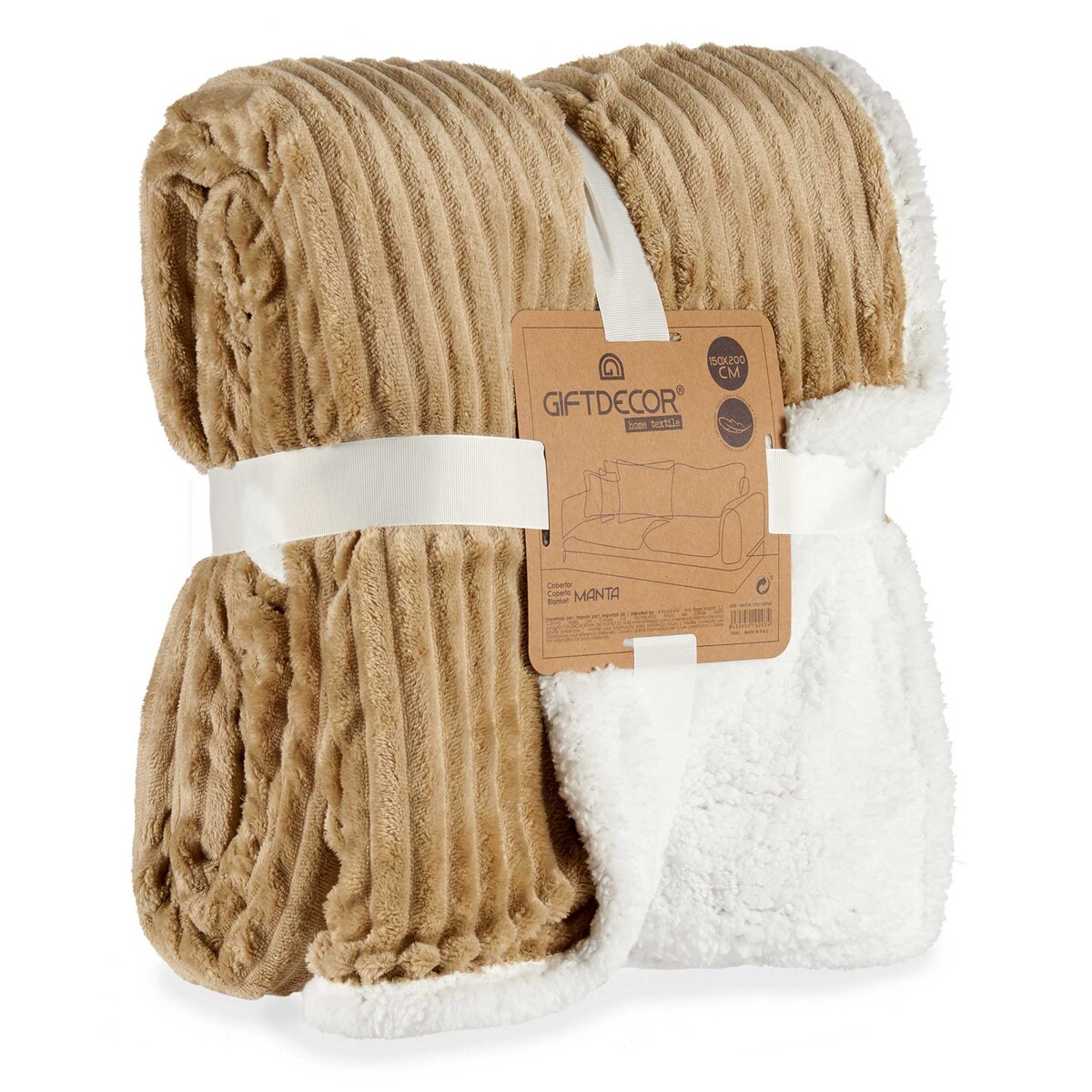 Koc dwustronny z barankiem 130 x 170 cm