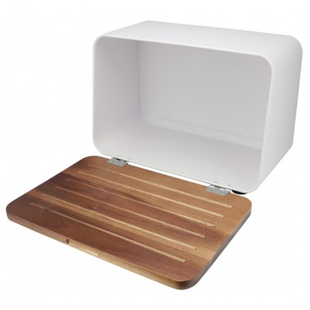 Chlebak Stalowy Z Pokrywą Akacjową Husla 73937