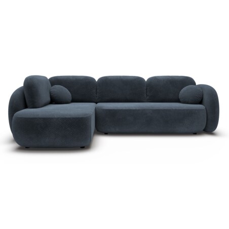 Nowoczesny Narożnik rozkładany OLIVIO II, lewy, granatowy