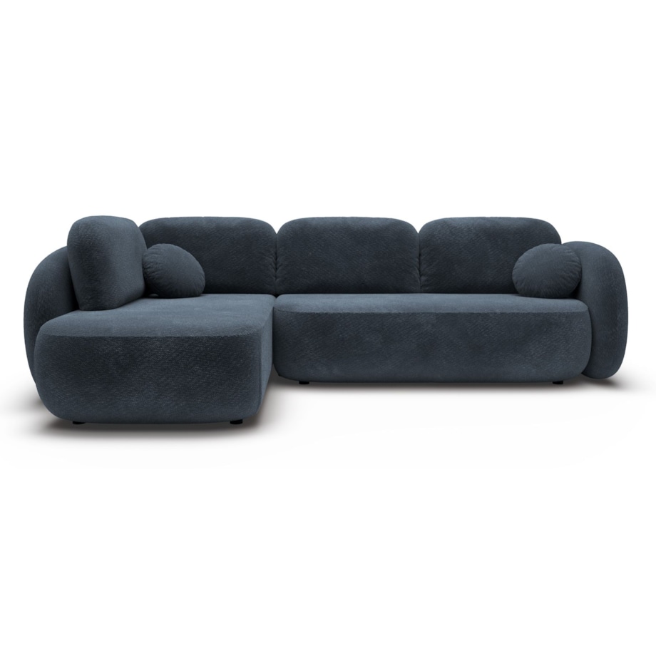 Nowoczesny Narożnik rozkładany OLIVIO II, lewy, granatowy