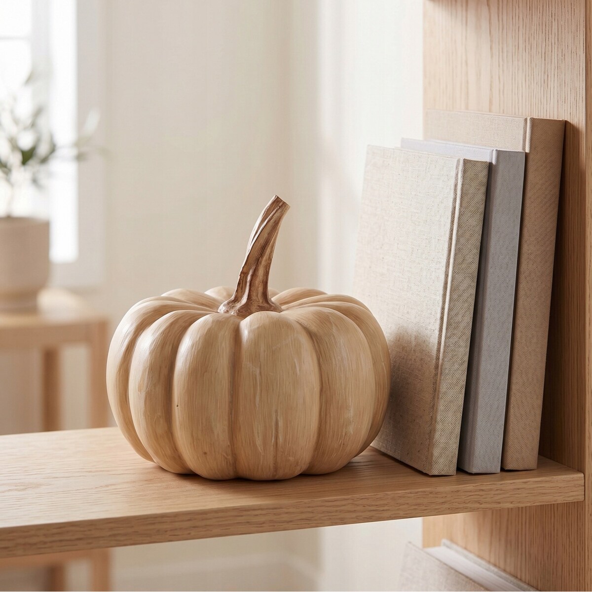 FIGURKA DYNIA BEŻOWA OZDOBNA NA HALLOWEEN JESIEŃ BALKON TARAS WODOODPORNA